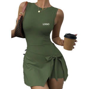कस्टम लोगो महिलाओं में 2 1 सेक्सी यू बैक स्लीवलेस स्लिम फिट बैंड रैप ड्रेस गोल्फ बैडमिंटन टेनिस एक लिफाफे - Product Image 2