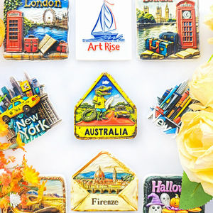 Imán de Refrigerador con Diseño de Cocodrilo Surfista Australiano, con la Esencia Poética de una Persona China, Adhesivo Magnético 3D, Recuerdo de Viaje, Regalo - Product Image 2