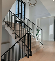 Prima Factory Großhandel Treppe Balkon Schmiedeeisen Kunden spezifische Eisenzaun Schmiedeeisen Geländer