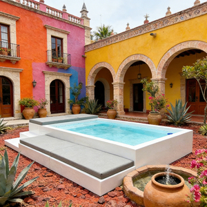 Piscine hors sol personnalisée avec canapé, chauffage et filtre – Idéale pour les maisons résidentielles, les hôtels et les centres de villégiature - Product Image 3