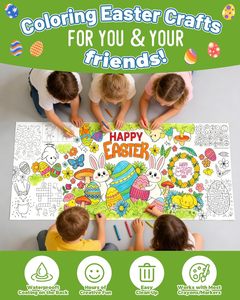 Nappe géante à colorier pour Pâques 35" X 75" - Activités créatives <span class=keywords><strong>de</strong></span> Pâques pour enfants, bannière et affiche géantes en papier - Product Image 3