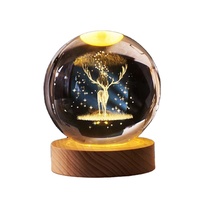 Lune rougeoyante boule de cristal veilleuse décoration de bureau amis saint valentin envoyer filles anniversaire cadeau décorations boule