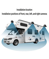 Sistema de Seguridad para Automóvil con Pantalla Táctil de 10.1 Pulgadas, IA, Vista Panorámica AHD 3D de 360 Grados, Imagen de Alta Definición