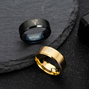 Anello Yiwu DAICY per Uomo, Design Ispirato a The Witcher 3, Placcato Oro, Acciaio Inossidabile 316L con Incisione, Regalo per Fidanzato - Product Image 6