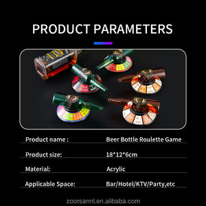 Botella de cerveza clásica Ruleta Juego de beber Botella Ruleta Juguete Botella de cerveza Juego de tocadiscos con flecha giratoria Juego de bebida de broma - Product Image 6
