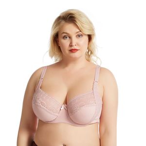 <b>Plus</b> <b>Size</b> <b>Strapless</b> Halter <b>Bra</b> for Women Sexy Lace Underwire Half Cup Hollow Out Lingerie E Cup - Product Image 6