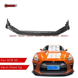 Dernier nouveau modèle de mise à niveau en fibre de carbone pour Var-is Style lèvre de diffuseur de pare-chocs avant de voiture pour <span class=keywords><strong>Nissan</strong></span> <span class=keywords><strong>GTR</strong></span> R35 2017 - <span class=keywords><strong>2022</strong></span> - Product Image 1