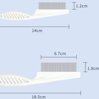 Peigne anti-puces pour animaux de compagnie en acier inoxydable, écologique, motif dessin animé, élimine puces, tiques, pellicules, nœuds, brosse de toilettage dense pour le nettoyage du poil