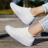 Chaussures décontractées à enfiler pour femmes, respirantes et légères, avec semelle antidérapante et amorti doux, idéales pour le printemps et l'automne, vente en gros, OEM
