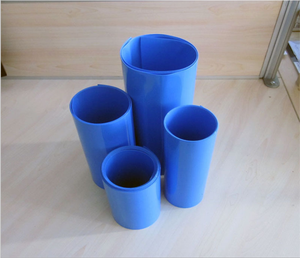 Tube thermorétractable en <span class=keywords><strong>PVC</strong></span> pour batterie au lithium 18650, largeur 350 mm, <span class=keywords><strong>gaine</strong></span> isolante pour câble, protection, bleu noir - Product Image 3
