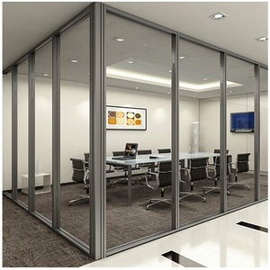 Hiện đại sang trọng kính phân vùng tường bàn với khung nhôm cho văn phòng trường học bệnh viện & phòng khách - Product Image 1