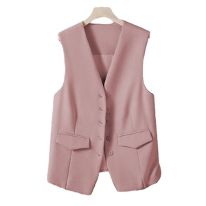 Chaleco de mujer sin mangas de un solo botón, popular al por mayor, a la moda - Product Image 4