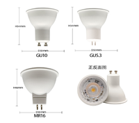 Ampoule LED GU10 MR16 5W COB AC85-265V Aluminium Moderne IP44 Blanc Chaud Spot Encastré pour Utilisation Intérieure
