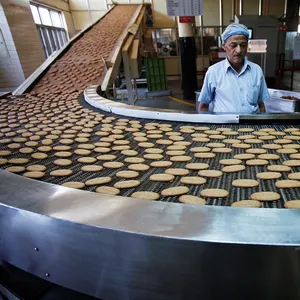 Maquinaria completamente automática-máquina formadora de obleas de galletas línea de producción de galletas blandas con horno eléctrico