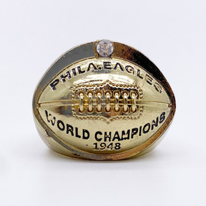 Anillo Conmemorativo de los Philadelphia Eagles, Campeones Mundiales de 1948, Joyería de Aleación Plateada, Recuerdo - Product Image 1