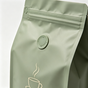 Custom Zipper Coffee <b>Bag</b> Flat Bottom Stand Up Packaging Moisture Proof Barrier <b>Bag</b> for Coffee Beans - Product Image 3