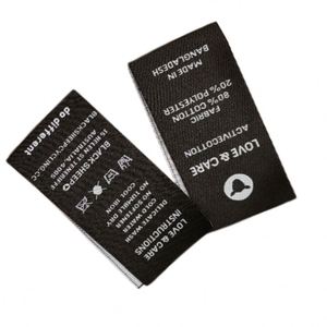 Étiquettes personnalisées en silicone et polyester satiné tissé, fabriquées aux États-Unis, pour vêtements, sacs, chaussures et chapeaux – Vente en gros - Product Image 1