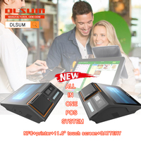 Nouveau style 11.6 pouces terminal de point de vente tout-en-un windows de point de vente tactile système de point de vente intelligent android avec imprimante écran tactile de caisse enregistreuse