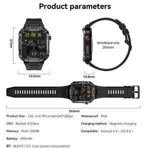 Nouvelle montre connectée MK66 pour l'extérieur, surveillance de la santé, réveil, rappel de sédentarité, suivi sportif, montre intelligente pour femmes et hommes - Product Image 6