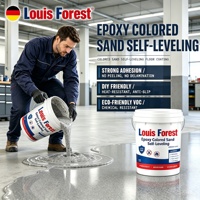 Peinture époxy auto-nivelante pour sols avec sable coloré, 1 gallon, pour garage, bricolage, résistante à la chaleur, antidérapante, anticorrosion