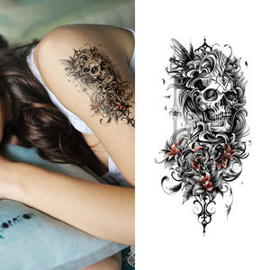 Autocollant de <span class=keywords><strong>tatouage</strong></span> temporaire personnalisé, belle fleur, tribu, bête, totem pour fête, <span class=keywords><strong>tatouage</strong></span> temporaire factice pour le corps - Product Image 1