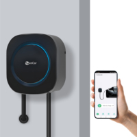 Chargeur mural Wmini 7KW Type 2 avec application Wifi intelligente, station de recharge pour véhicules électriques 32A, Zencar IEC 62196 Wallbox, câble de recharge pour véhicules électriques de 5 mètres