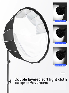 Diffuseur <span class=keywords><strong>parabolique</strong></span> pliable GuangYi 55CM en métal durable, type Speedbox, avec système de verrouillage facile, pour un effet beauté argenté rapide - Product Image 4