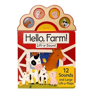Libro de Sonidos Lift-<span class=keywords><strong>a</strong></span>-Sound con <span class=keywords><strong>12</strong></span> Sonidos de Animales de Granja y Grandes Solapas Abatibles |   Libro educativo interactivo Barnyard Kids - Product Image 1