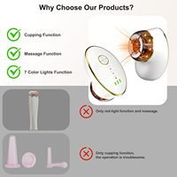 Masseur facial LED de thérapie par lumière rouge électrique pour drainage lymphatique, anti-rides, ventouses faciales, raffermissement de la peau et lifting du visage