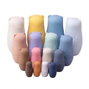 Jouet d'éveil éducatif en silicone sans BPA pour bébé, idéal pour le bain, avec poupées gigognes, pour les 1-3 et 2-4 ans, vente en gros - Product Image 1