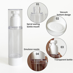 100ml phun nhựa Lotion mỹ phẩm <span class=keywords><strong>container</strong></span> bao bì không có không khí bơm hành động chai kem 50ml sang trọng - Product Image 1