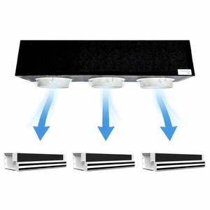 ชุดท่อระบายอากาศแบบยืดหยุ่นชนิดโพลียูรีเทนขยายตัว 3 โซน 2 ช่องซ่อน 300 มม. Plenum-2-feritoie-3-zone สำหรับติดตั้งบนเพดาน - Product Image 1