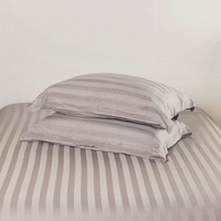 Draps de lit en bambou tissu rayé respirant ensemble de literie de luxe confortable et écologique produit personnalisé de soutien en gros