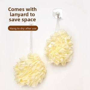 Nouvelle fleur de bain transfrontalière 2-en-1, à frotter, anti-dispersion, pour une mousse riche et abondante, avec compartiment pour savon - Product Image 3