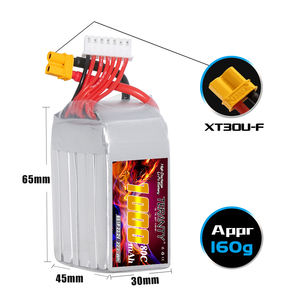 TERANTY 6S 22.2V 1000mAh 80C/160C LiPo pil için TINY8X Blade Inductrix FPV QX2 120S Beta75S Drone ile XT60/XT30 fiş pil - Product Image 4