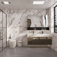 Carrelage en porcelaine grand format Foshan Mat 90x180 Infinity Carrara, carreaux de pierre frittée pour crédence et fond, carrelage satiné pour sol