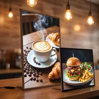 Tableau d'affichage de menu de bureau A4 avec cadre d'affiche de menu publicitaire double face pour restaurant et café