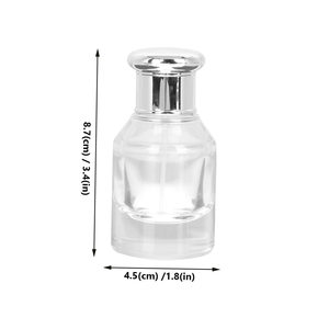 Custom Logo 30ml Round Shape <b>Empty</b> Glass Perfume <b>Bottle</b> with for Ball Shape Cap and Crimp Neck Screen Printing Pump Sprayer - Product Image 2