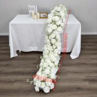 Arrangements floraux en roses artificielles blanches en gros, centre de table de mariage en vrac et décorations de mariage pour la Saint-Valentin