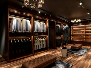 Conception et aménagement de magasins de vêtements pour hommes sur mesure |   Aménagements de boutiques de vêtements de luxe, solutions clés en main pour l'aménagement intérieur - Product Image 2