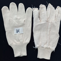 Gants en toile de coton bâche double couche doublure en coton épaissi soudure ferroviaire résistant à la chaleur moulin à chaud tricot poignet