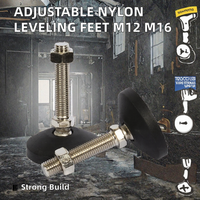 Dia 40 Base M8 M10 Pieds de nivellement réglables en plastique industriel robuste pour pieds de meubles de Table de cuisine et d'atelier