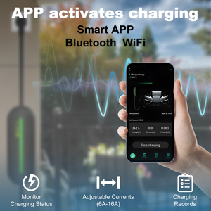 Cargador de Vehículos Eléctricos Inteligente con WiFi y APP de 3.5kw para Autos Eléctricos Tipo 1 Tipo 2 GBT EVSE Enchufe Schuko / Reino Unido / AU / 5-15 / T13 Suizo para Viajes - Product Image 5