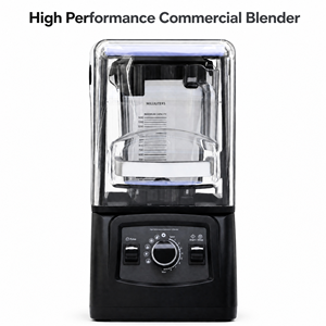 Liquidificador Comercial Silencioso e à Prova de Ruído, Processador de Alimentos de Alta Potência 2200W, Recipiente Livre de BPA, Modo Turbo, Aço Inoxidável para Cozinha - Product Image 1