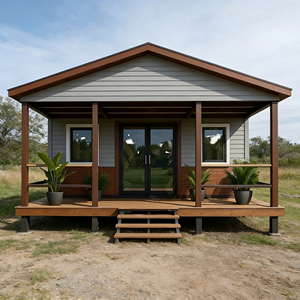 Casa Contenedor Expandible Moderna con Porche de Madera, Mini Casa Prefabricada, Cabañ<span class=keywords><strong>a</strong></span> de Jardín para Vivir al Aire Libre, Casa de Vacaciones, Oficina en Casa - Product Image 1
