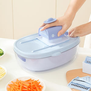 Cortador de verduras multifuncional Shark Shredder, rebanador de patatas de gran capacidad de doble propósito con cesta de drenaje para uso en la cocina - Product Image 5