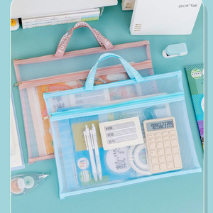 B4 Kích thước hợp pháp Nylon tài liệu túi rõ ràng có thể nhìn thấy lưới dây kéo túi văn phòng trường tập tin giấy đóng gói xử lý hợp pháp nộp hồ sơ sản phẩm - Product Image 3