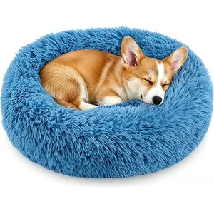 Donut Dog And <b>Cat</b> Bed Round Fluffy Soft Washable Small Pet Bed For Puppy And Kitten Blue 20 X 20 X 8 Inches - Product Image 1