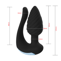 Spiralförmiger Analplug mit Erektionsfunktion, Silikon, Rotierend, Vibrierend, Wiederaufladbar, IPX6 Wasserdicht, Aphrodisia Marke, Geräuscharm, 10 Frequenzen