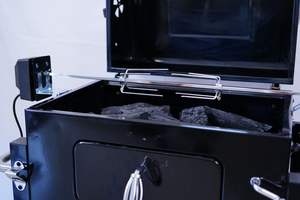 Kit universal para parrilla de <span class=keywords><strong>asador</strong></span> al aire libre con soporte completo y tornillos de fijación para acampar con accesorio de palo ahumado - Product Image 6